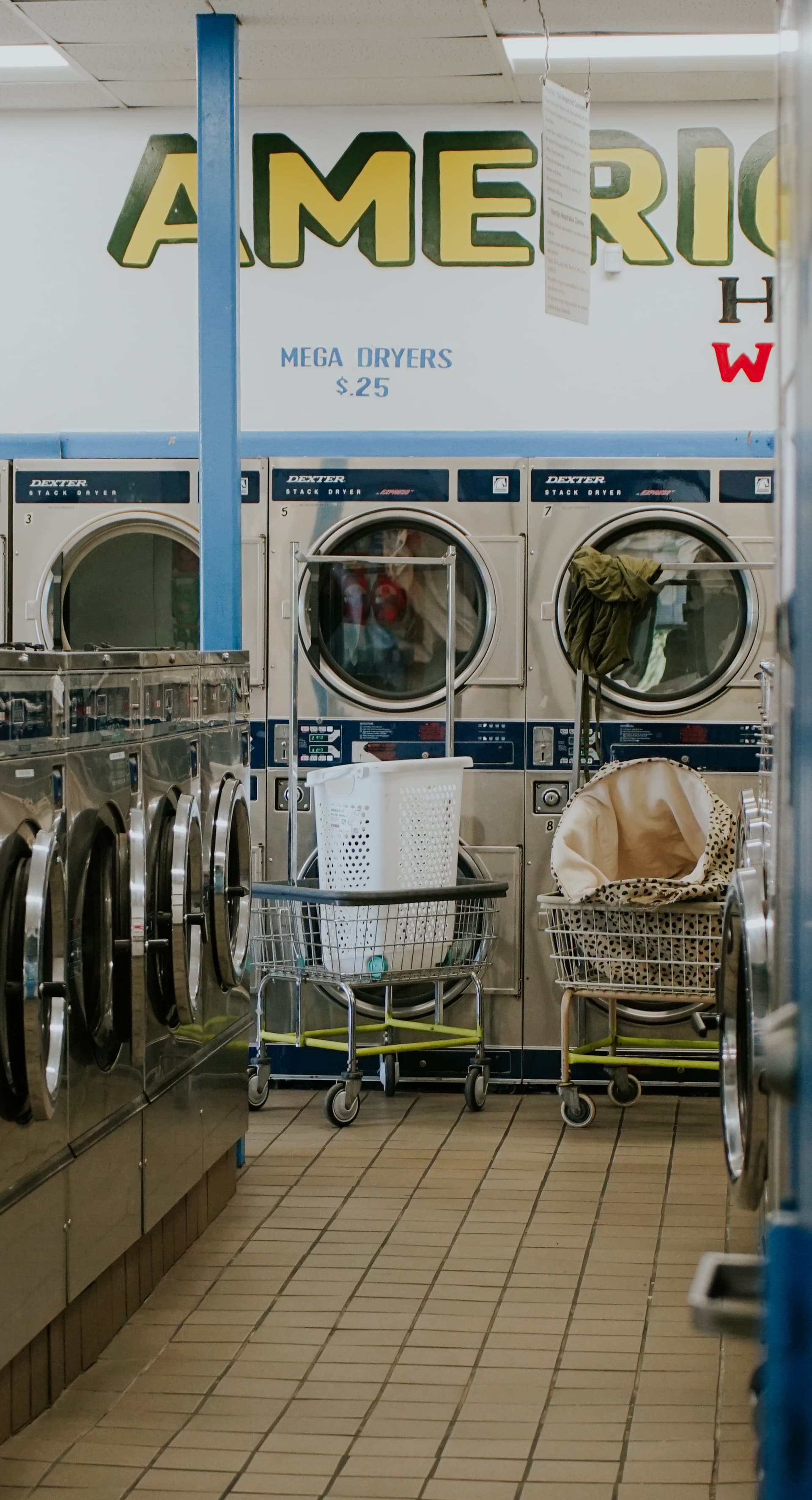 American Mega Laundromat industrial equipment for water damage restoration processing